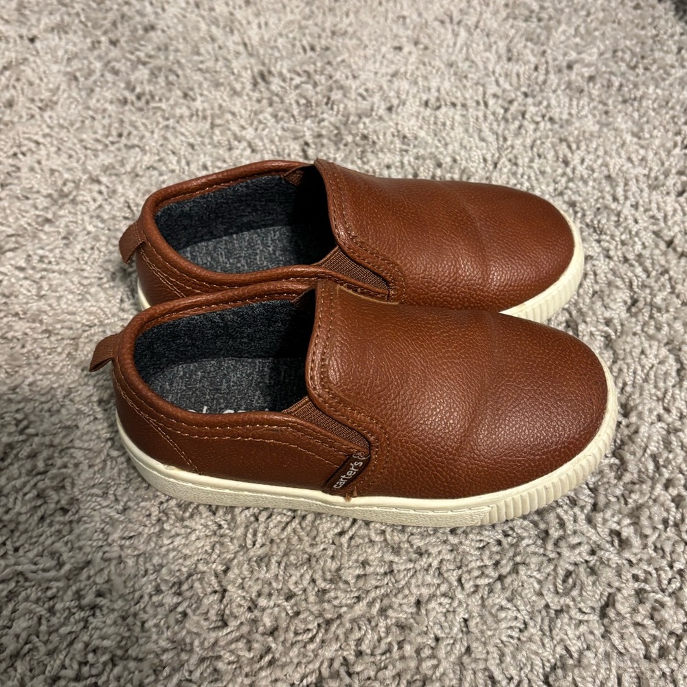 Carters Toddler Boy Brown Slip On Shoes Size 9